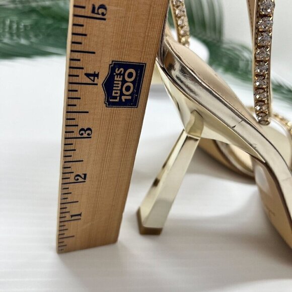 Marc Fisher Women's Karima Ankle Strap Sandals Size 11M Gold Metallic Rhinestone - Picture 11 of 11